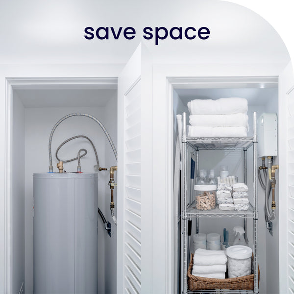 27 Plus - Smart WiFi App Control, 27kw, 240V, Electric Tankless Water Heater, Adv Pwr Modulation, 25 yr warranty
