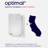 Optimal Electric Tankless Water Heaters: Now CEC Compliant and Ready for California! 🥳