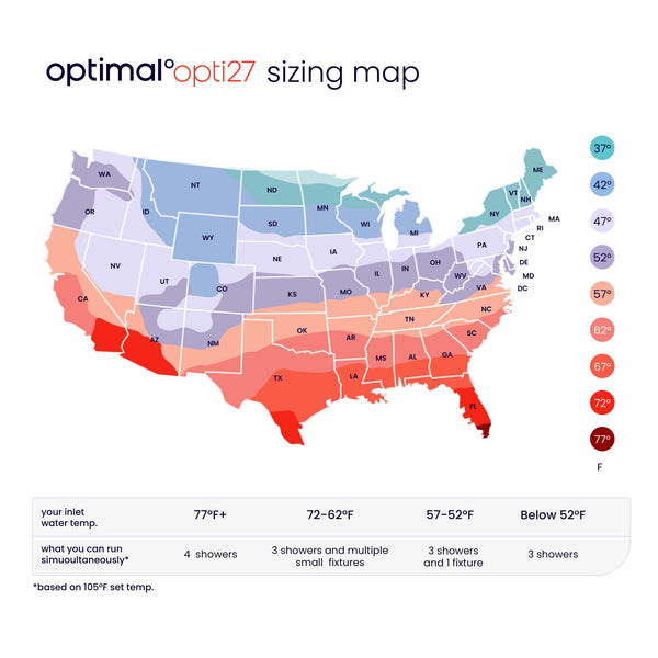 opti27 plus | 27kW 240V 4.5GPM Wifi Enabled 25-Year Warranty Electric Tankless Water Heater