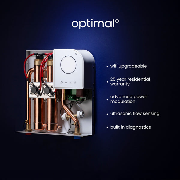 Opti12 | Optimal Smart Electric Tankless Water Heater | 208/220/240-Volt 12 Kw 2.5 GPM