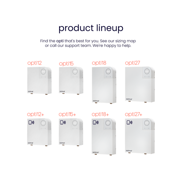 opti18 plus | 18kW 240V 3.7GPM Wifi Enabled 25-Year Warranty Electric Tankless Water Heater